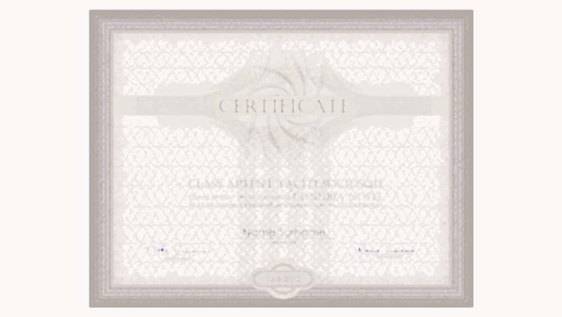 Day’s Certificate